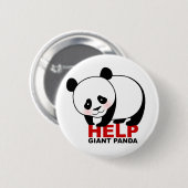 Badge Rond 5 Cm Bouton de panda géant d'aide (Devant & derrière)