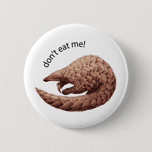 Badge Rond 5 Cm Bouton de Pangolin (Devant)