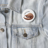 Badge Rond 5 Cm Bouton de Pangolin (En situation)
