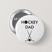 Badge Rond 5 Cm bouton de papa d'hockey (Devant & derrière)