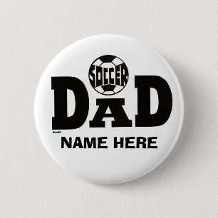 BADGE ROND 5 CM BOUTON DE PAPA DU FOOTBALL (COUTUME)