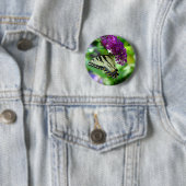 Badge Rond 5 Cm Bouton de papillon (En situation)