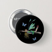 Badge Rond 5 Cm Bouton de papillon de fée, broche de Molly Harriso (Devant & derrière)