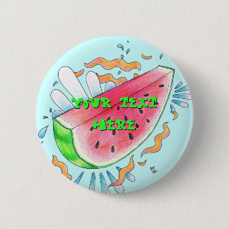 Badge Rond 5 Cm Bouton de pastèque sauvage