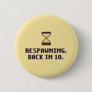 Badge Rond 5 Cm Bouton de pause de réapparition pour neurodivergen