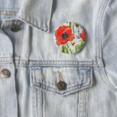 Badge Rond 5 Cm Bouton de "pavots" (En situation)