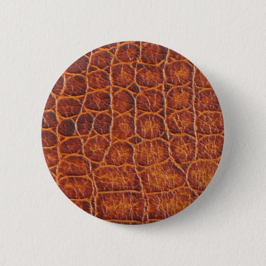 Badge Rond 5 Cm Bouton de peau de crocodile (Devant)