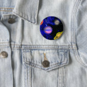 Badge Rond 5 Cm Bouton de peinture de l'espace (En situation)