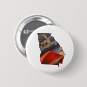 Badge Rond 5 Cm Bouton de peinture du drapeau de l'État de Géorgie (Devant & derrière)
