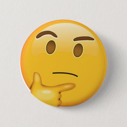 Badge Rond 5 Cm Bouton de pensée d'Emoji (Devant)