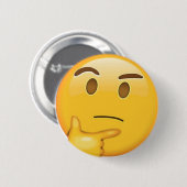 Badge Rond 5 Cm Bouton de pensée d'Emoji (Devant & derrière)