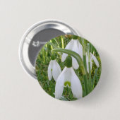Badge Rond 5 Cm Bouton de perce-neiges (Devant & derrière)