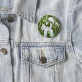 Badge Rond 5 Cm Bouton de perce-neiges (En situation)