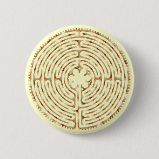 Badge Rond 5 Cm Bouton de perle de labyrinthe de Chartres