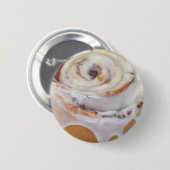 Badge Rond 5 Cm Bouton de petit pain de cannelle (Devant & derrière)