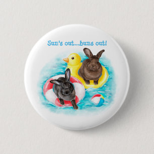 Badge Rond 5 Cm Bouton de petits pains de plage
