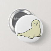 Badge Rond 5 Cm Bouton de phoque de harpé de bébé (Devant & derrière)
