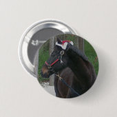 Badge Rond 5 Cm bouton de photo de cheval de Noël (Devant & derrière)