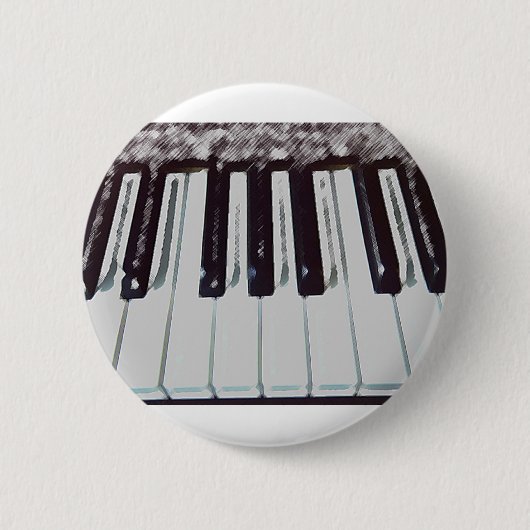 Badge Rond 5 Cm Bouton de piano (Devant)