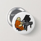 Badge Rond 5 Cm Bouton de piano de Bouddha (Devant & derrière)