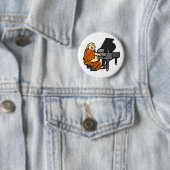 Badge Rond 5 Cm Bouton de piano de Bouddha (En situation)