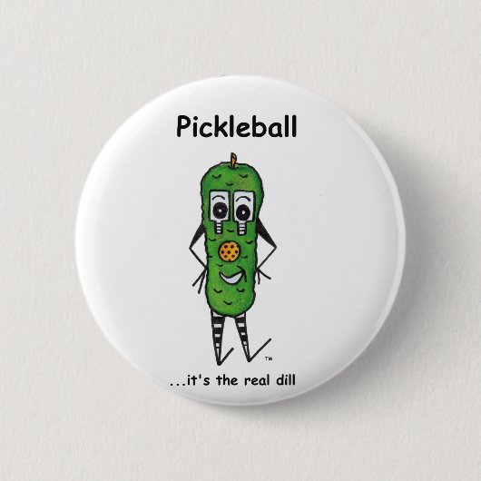 Badge Rond 5 Cm Bouton de Pickleball (Devant)