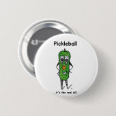Badge Rond 5 Cm Bouton de Pickleball (Devant & derrière)