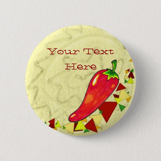 Badge Rond 5 Cm Bouton de piment (Devant)