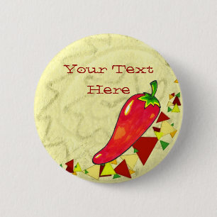 Badge Rond 5 Cm Bouton de piment