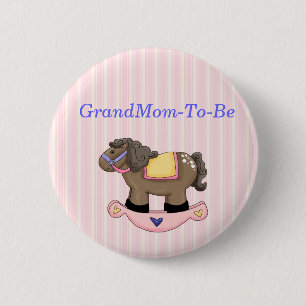 Badge Rond 5 Cm Bouton de Pin de grand-mère de baby shower de