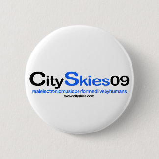 Badge Rond 5 Cm Bouton de Pin de logo des cieux 09 de ville