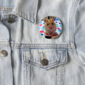 Badge Rond 5 Cm Bouton de Pinback de hamster (En situation)