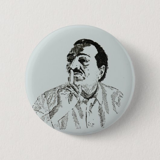 Badge Rond 5 Cm Bouton de Pinback de silence de baba de Meher (Devant)