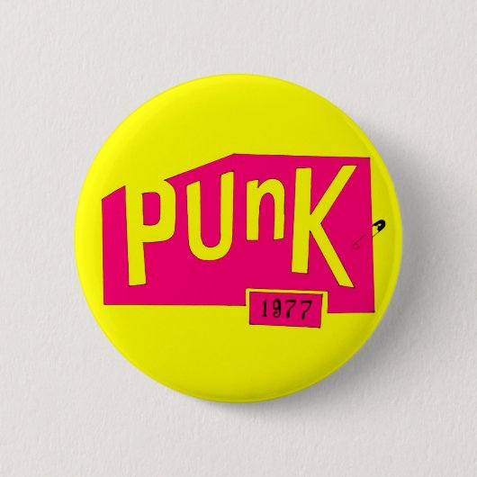 Badge Rond 5 Cm Bouton de Pinback du "punk 1977" (Devant)