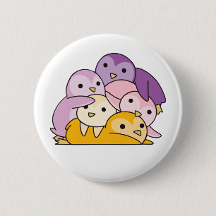 Badge Rond 5 Cm Bouton de pingouin mignon Lgbtq Trixic Flag Pride