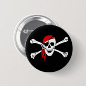 Badge Rond 5 Cm bouton de pirate crâne (Devant & derrière)