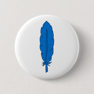 Badge Rond 5 Cm Bouton de plume bleu clan SCA