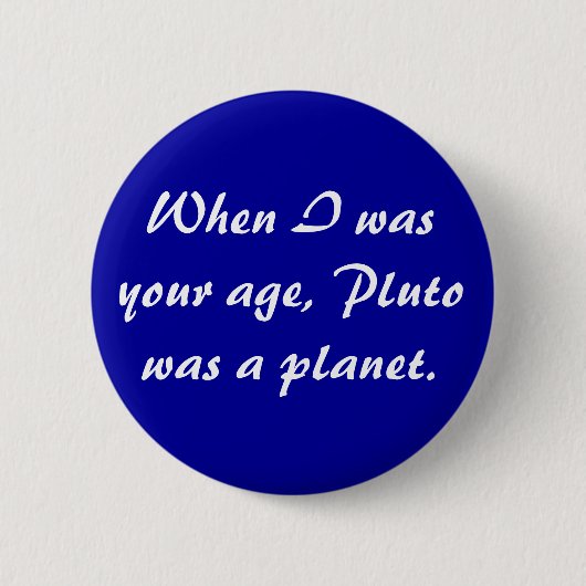 Badge Rond 5 Cm Bouton de Pluton (Devant)