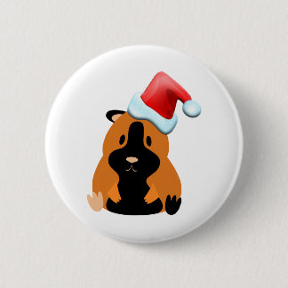 Badge Rond 5 Cm Bouton de poème lyrique de Père Noël