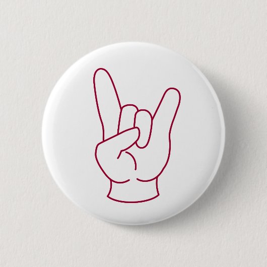 Badge Rond 5 Cm Bouton de poing de roche (Devant)