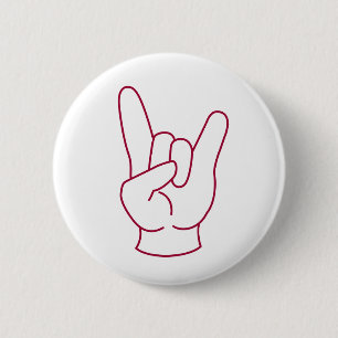 Badge Rond 5 Cm Bouton de poing de roche