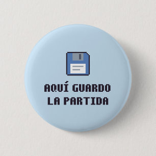 Badge Rond 5 Cm Bouton de point de sauvegarde catalan neurodiverge