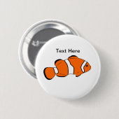 Badge Rond 5 Cm Bouton de poisson clown (Devant & derrière)