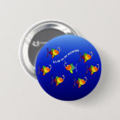 Badge Rond 5 Cm Bouton de poisson différent (Devant & derrière)