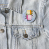 Badge Rond 5 Cm Bouton de Poissons (En situation)