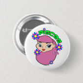 Badge Rond 5 Cm Bouton de Poissons (Devant & derrière)