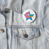 Badge Rond 5 Cm Bouton de Poissons (En situation)