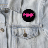 Badge Rond 5 Cm Bouton de police "Punk" (En situation)