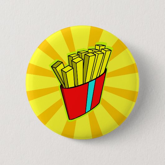 Badge Rond 5 Cm Bouton de POMMES FRITES (Devant)