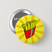 Badge Rond 5 Cm Bouton de POMMES FRITES (Devant & derrière)